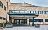 Rauma Hall's entrance.