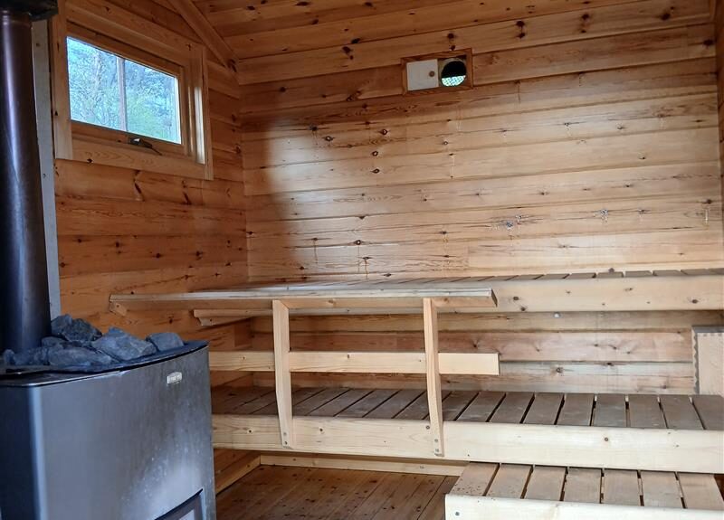 Karttu sauna from the inside.