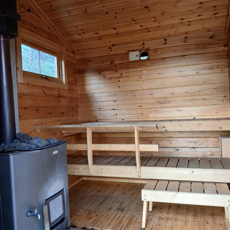 Karttu sauna from the inside.