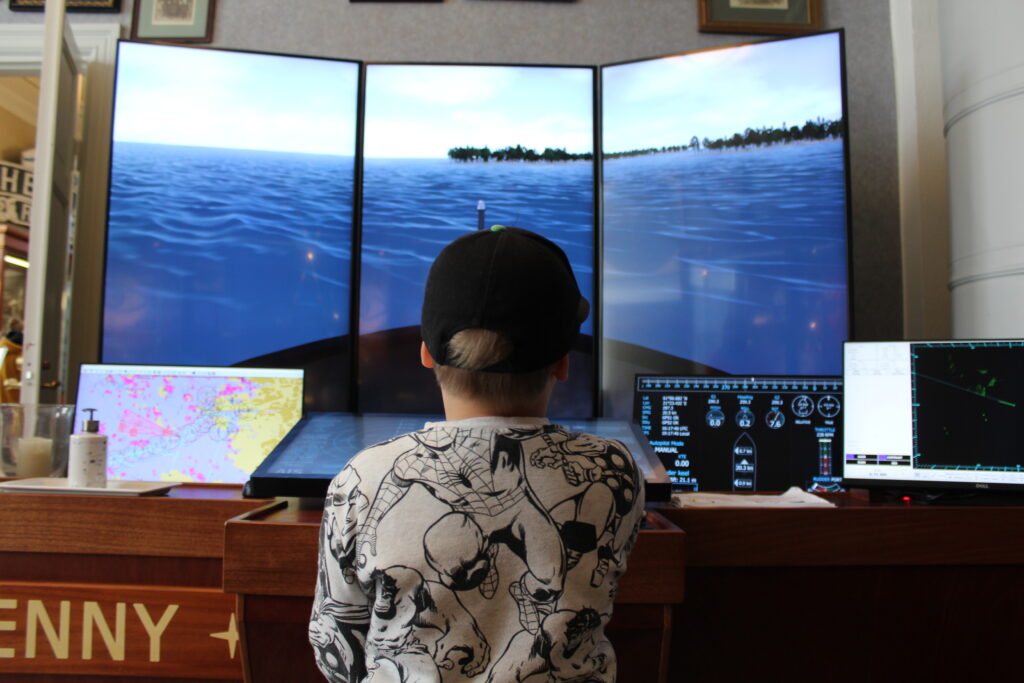 A child in Rauma Maritime Museum.