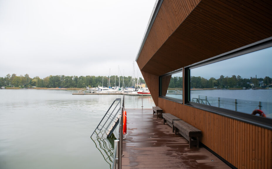 Marina Vista sauna ulkona.