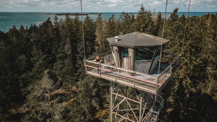 Sea surveillance tower in Kuuskajaskari island.