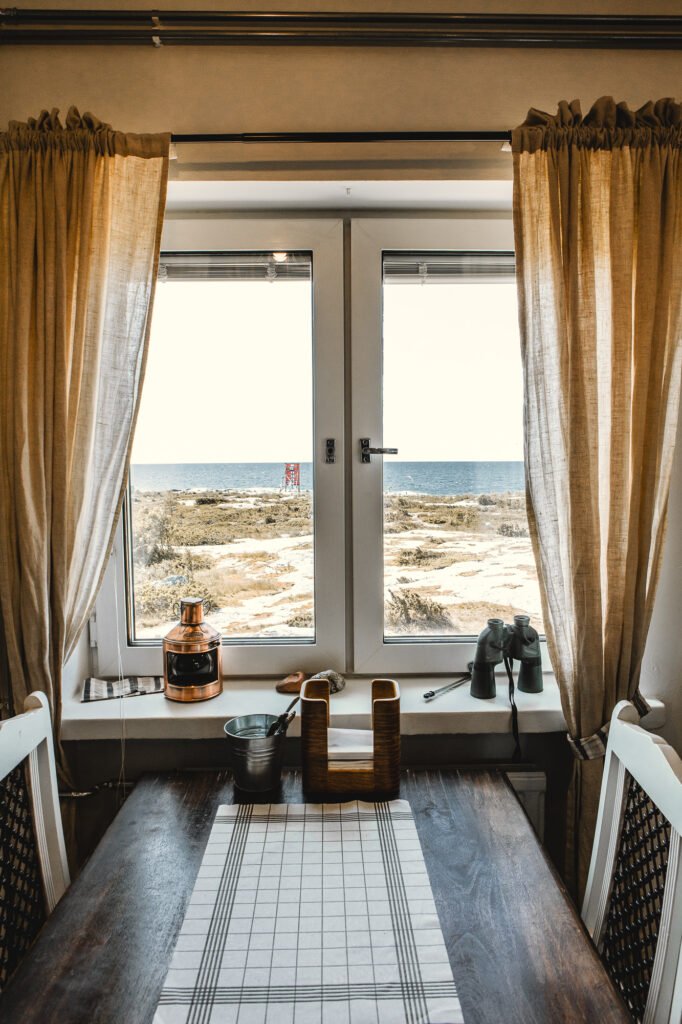 A sea view from the Lighthouse restaurants window.