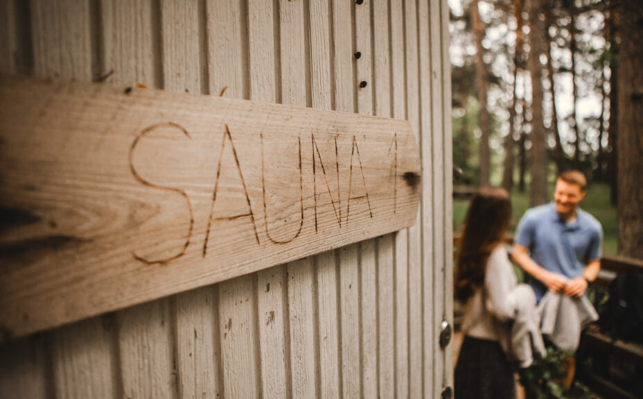 Sauna sign in Kuuskajaskari.