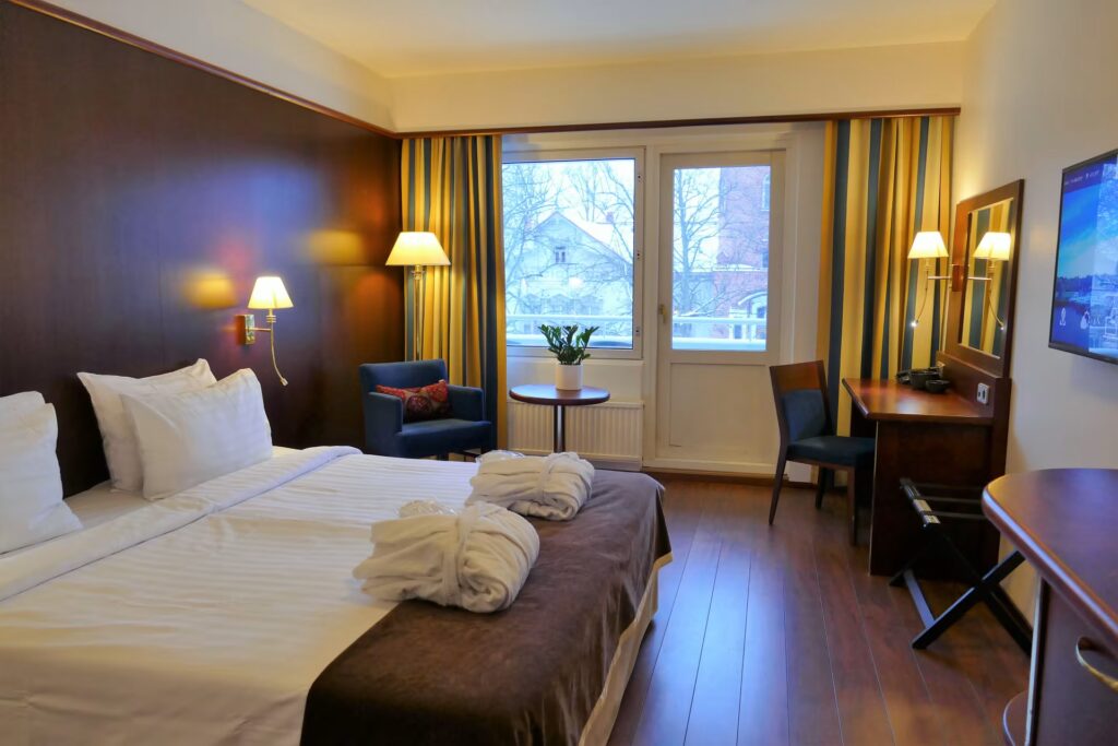 Hotel Kalliohovi's hotel room.